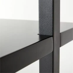 Stairway 2-Drawer Black Wall Mount Desk With Shelves 96'' -Nesto Store Stairway96inWideDeskBlkAVSSF21