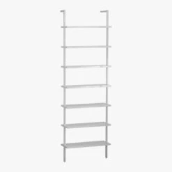 Stairway White Wall-Mounted Bookcase - 96" Height -Nesto Store StairwayBookcaseWhite3QS12