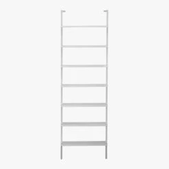 Stairway White Wall-Mounted Bookcase - 96" Height -Nesto Store StairwayBookcaseWhiteS12