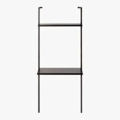 Stairway Black Wall Mount Desk With Shelf 72.5'' -Nesto Store StairwayDeskBlackShortS18