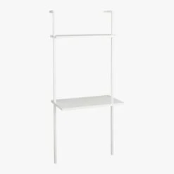 Stairway White Wall Mount Desk With Shelf 72.5'' 10 Stairway White Wall Mount Desk With Shelf 72.5'' -Nesto Store StairwayDeskWhiteShrt3QF15