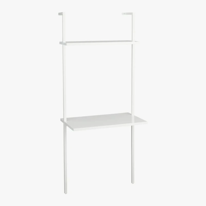 Stairway White Wall Mount Desk With Shelf 72.5'' 6 Stairway White Wall Mount Desk With Shelf 72.5'' - Image 4