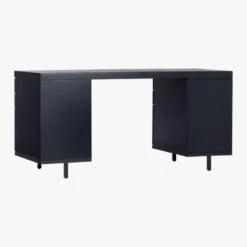 Stairway 6-Drawer Black Wood Desk 13 Stairway 6-Drawer Black Wood Desk -Nesto Store StairwayModDskW2DrwrBk3QBS20