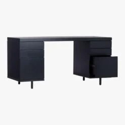 Stairway 6-Drawer Black Wood Desk 11 Stairway 6-Drawer Black Wood Desk -Nesto Store StairwayModDskW2DrwrBkAV3QS20