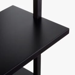 Stairway Black Wall-Mounted Bookcase - 72.5" Height -Nesto Store StairwayShortBookshelfBlkAVS18