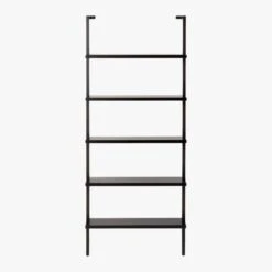 Stairway Black Wall-Mounted Bookcase - 72.5" Height -Nesto Store StairwayShortBookshelfBlkS18