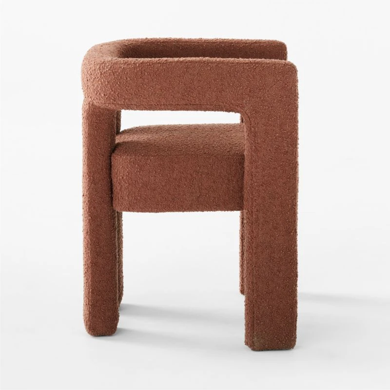 Stature Burnt Sienna Boucle Dining Armchair 6 Stature Burnt Sienna Boucle Dining Armchair - Image 4