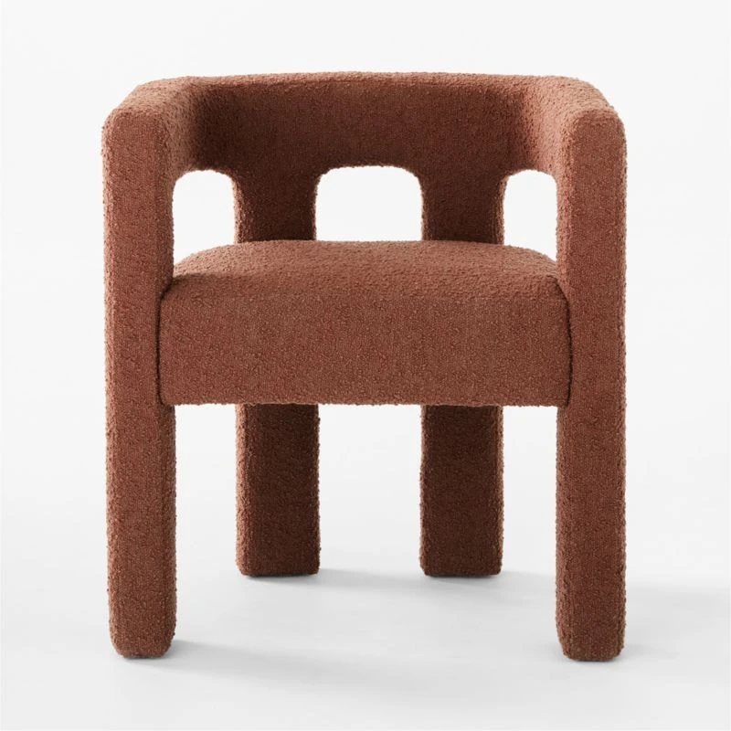 Stature Burnt Sienna Boucle Dining Armchair 4 Stature Burnt Sienna Boucle Dining Armchair - Image 2
