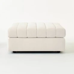 Stitch Fabric Ottoman -Nesto Store StitchOttomanNaturalSOF20