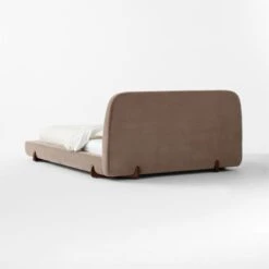 Stivale Light Brown Velvet Queen Bed -Nesto Store StivaleMushroomQBed3QBSSS23