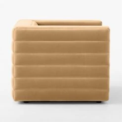 Strato Camel Brown Velvet Accent Chair -Nesto Store StratoCamelVelvetChairSDSSF23