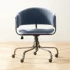 Stretta Blue Velvet Office Chair -Nesto Store StrettaBlueMtlOffcChairSHS22