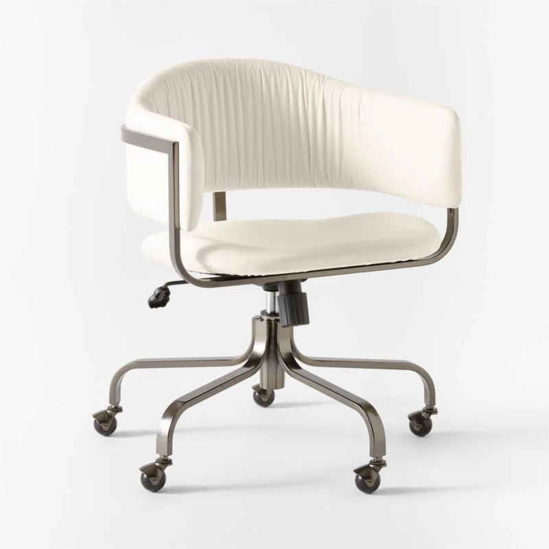 Stretta Ivory Velvet Office Chair 5 Stretta Ivory Velvet Office Chair - Image 3