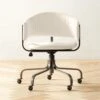 Stretta Ivory Velvet Office Chair -Nesto Store StrettaIvoryMtlOffcChairSHS22