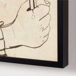 'Study Of Hands' Framed Reproduction By Carel Adolph Lion Cachet 18''x22'' 7 'Study Of Hands' Framed Reproduction By Carel Adolph Lion Cachet 18''x22'' -Nesto Store StudiesOfHands18x22inAV2SHF22