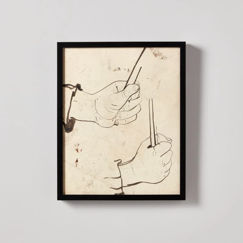 'Study Of Hands' Framed Reproduction By Carel Adolph Lion Cachet 18''x22'' 3 'Study Of Hands' Framed Reproduction By Carel Adolph Lion Cachet 18''x22''