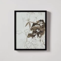 'Studies Of Plants' Framed Reproduction By Carel Adolph Lion Cachet 18''x22''