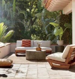 Terrazzo Black Outdoor Coffee Table -Nesto Store SunsetTeakOutdoorCollectionMR20