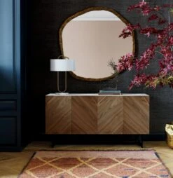 Abel Brass Round Wall Mirror 48" -Nesto Store SuspendIIMediaConsoleJL18