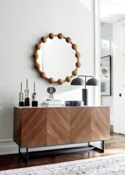 Suspend Marble And Brown Walnut Wood Media Console -Nesto Store SuspendIIMediaConsoleJN20