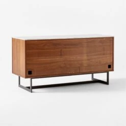 Suspend Marble And Brown Walnut Wood Media Console -Nesto Store SuspendMediaConsole3QBSSS22