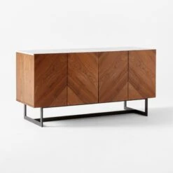 Suspend Marble And Brown Walnut Wood Media Console -Nesto Store SuspendMediaConsole3QSSS22