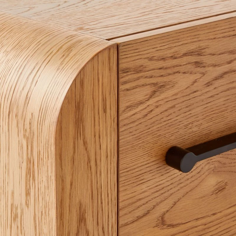 Sutton 4-Drawer White Oak Wood Dresser 8 Sutton 4-Drawer White Oak Wood Dresser - Image 6