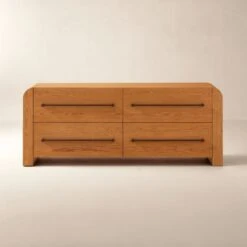 Sutton 4-Drawer White Oak Wood Dresser