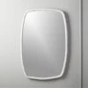 Suva White Rough Cast Wall Mirror 24"x36" -Nesto Store SuvaWhiteRoughCastMirrorSHF20