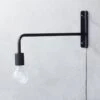 Swing Arm Black Wall Sconce -Nesto Store SwingArmWallSconceBlkSHF16