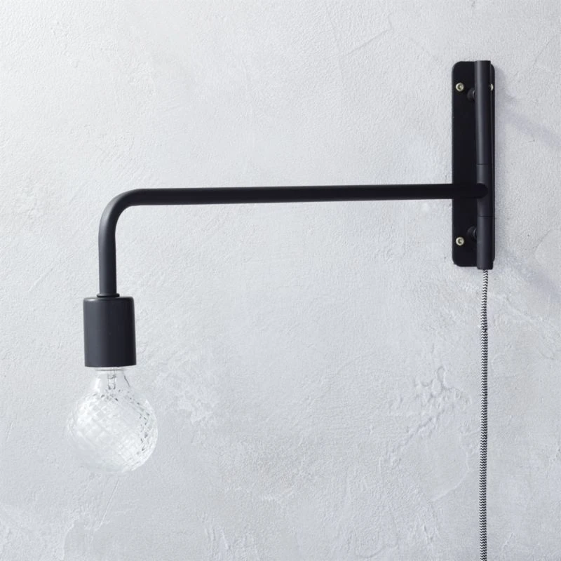Swing Arm Black Wall Sconce 3 Swing Arm Black Wall Sconce