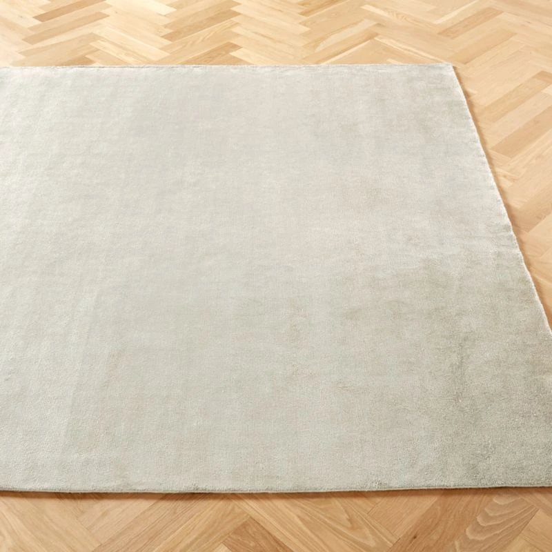 Sylas Silk Tibetan Weave Ivory Area Rug 6'x9' 4 Sylas Silk Tibetan Weave Ivory Area Rug 6'x9' - Image 2