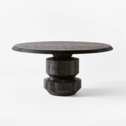 Sylvie Round Black Wood Dining Table -Nesto Store SylvieBlkWdDnngTableSOSSS22