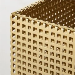 Tegan Perforated Brass Metal Storage Basket Small -Nesto Store TeganBrassPrfrtdBasketAV2SHS23