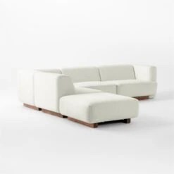 Terrain 5-Piece L-Shaped Ivory Boucle Sectional Sofa With Right Arm -Nesto Store TerrainIvyBc5pcRASctSofa3QSSS22