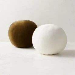 Terre Olive Green Velvet Sphere Throw Pillow 9 Terre Olive Green Velvet Sphere Throw Pillow -Nesto Store TerreVelvetPillowGroupFHS22