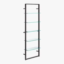Tesso Black Metal Wall Mount Bookshelf -Nesto Store TessoBlackBookcase3QFF18