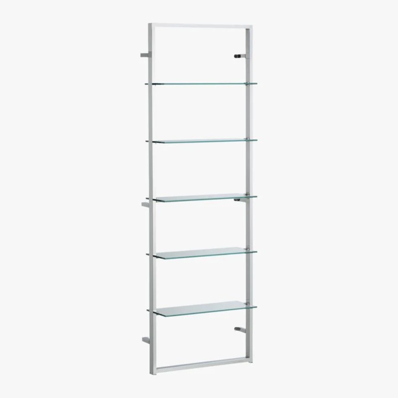 Tesso Chrome Metal Wall Mount Bookshelf 8 Tesso Chrome Metal Wall Mount Bookshelf - Image 6