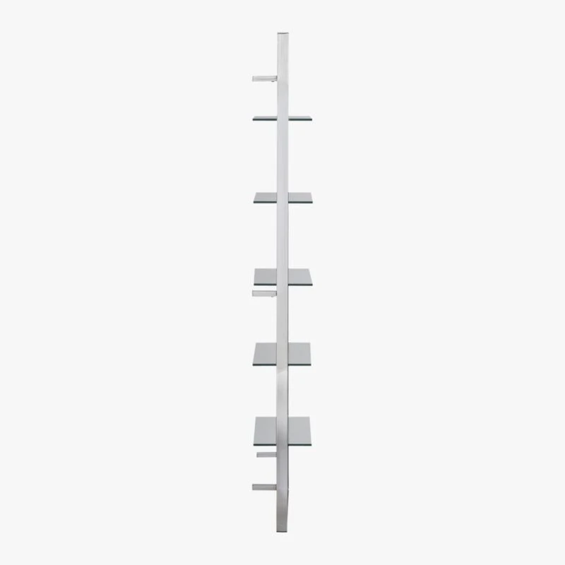 Tesso Chrome Metal Wall Mount Bookshelf 9 Tesso Chrome Metal Wall Mount Bookshelf - Image 7