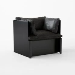 Tol Black Leather Chair -Nesto Store TolBlackLeatherChair3QSSF23