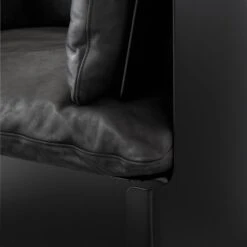 Tol Black Leather Chair -Nesto Store TolBlackLeatherChairAV2SSF23