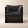 Tol Black Leather Chair -Nesto Store TolBlackLeatherChairSHF23
