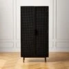 Trace Black Wire Bookcase -Nesto Store TraceBlkMeshDoorBookcaseSHF20