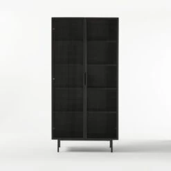 Trace Black Wire Bookcase -Nesto Store TraceBlkMeshDoorBookcaseSOF20