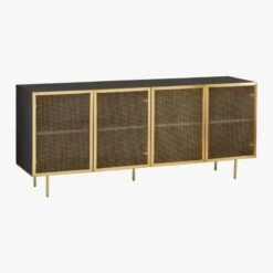 Trace Brass Wire Mesh Credenza -Nesto Store TraceBrssMeshDrMediaCrdnz3QFS18