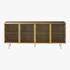 Trace Brass Wire Mesh Credenza -Nesto Store TraceBrssMeshDrMediaCrdnzS18