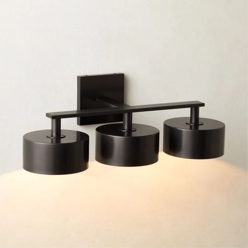 Trada 3-Bulb Blackened Brass Wall Sconce Light 4 Trada 3-Bulb Blackened Brass Wall Sconce Light - Image 2