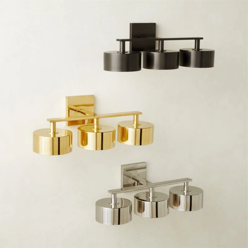 Trada 3-Bulb Blackened Brass Wall Sconce Light 6 Trada 3-Bulb Blackened Brass Wall Sconce Light - Image 4