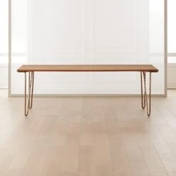 Trestle 88" Wood And Metal Dining Table