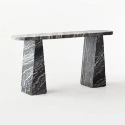 Tria Grey Marble Console Table -Nesto Store TriaGryMarbleConsoleTable3QSSS21
